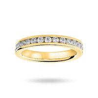 18 Carat Yellow Gold 1.00 Carat Brilliant Cut Channel Set Full Eternity Ring