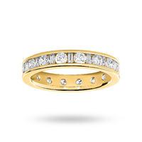 18 Carat Yellow Gold 1.50 Carat  Dot Dash Channel Set Full Eternity Ring