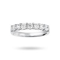 18 Carat White Gold 0.75 Carat Brilliant Cut Under Bezel Half Eternity Ring