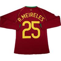 2007 Portugal Match Issue Home L/S Shirt R.Meireles #25 (v Finland)