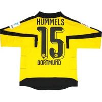 2015-16 Dortmund Home L/S Shirt Hummels #15 *w/Tags* L.Boys