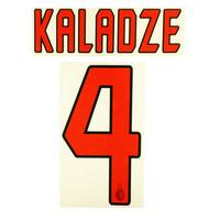 2004-07 AC Milan Player Issue Away/Third Kaladze #4 Name Set