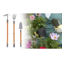 3-Piece Telescopic-Handle Garden Tool Set