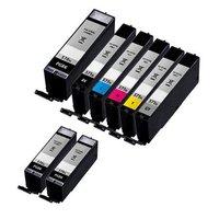 3 x PGI-570XLPGBK Black and 1 x CLI-571XLBK/C/M/Y/GY Set Compatible Inks