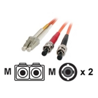 3m Multimode 62.5/125 Duplex Fiber Patch Cable LC-ST