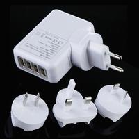 4 Port USB EU/AU/US/UK Travel Charger