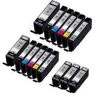 5 x PGI-570XLPGBK Black and 2 x CLI-571BK/C/M/Y/GY Set Compatible Inks