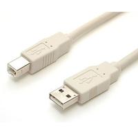 6 ft Beige A to B USB 2.0 Cable - M/M