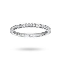 9 Carat White Gold 0.50 Carat Brilliant Cut Claw Set Full Eternity Ring