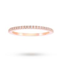 9ct Rose Gold Claw Set Skinny 0.15ct Diamond Ring