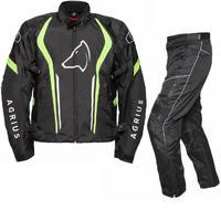 Agrius Phoenix Motorcycle Jacket & Hydra Trousers Black Hi-Vis Black Kit - Standard Leg