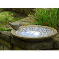 Aged Ceramic Bird Bath