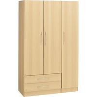 Alaska 3 Door 2 Drawer Wardrobe White