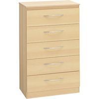 Alaska 5 Chest of Drawers White