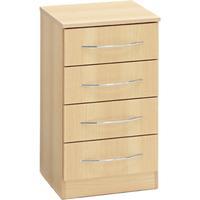 Alaska 4 Drawer Bedside Oak