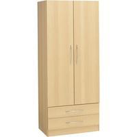 Alaska 2 Door 2 Drawer Wardrobe Walnut