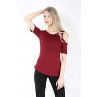 Alina Cut Shoulder Cap Sleeves Top