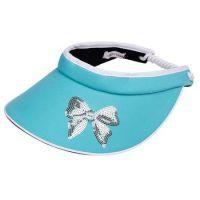 Alice Sequin Bow Visor - Aqua/White (A8)