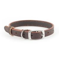 Ancol Heritage Diamond Brown Leather Collar