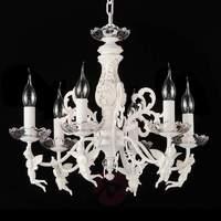 Angel - chandelier adorned with ceramic figures