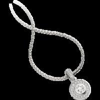 An elegant Round Brilliant Cut diamond necklace in 18ct white gold