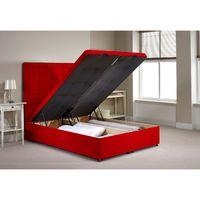 Appian Ottoman Divan Bed Frame Red Chenille Fabric Single 3ft