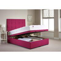 Appian Ottoman Divan Bed and Mattress Set Pink Chenille Fabric Single 3ft