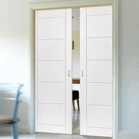 Apollo White Double Pocket Doors