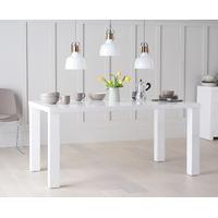 Atlanta 160cm White High Gloss Dining Table