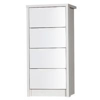 Avola Cream Gloss 4 Drawer Tallboy Chest