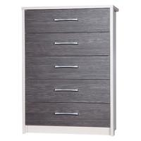 Avola Grey 5 Drawer Chest