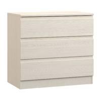 Avenue 3 Drawer Chest White Avola