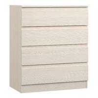 Avenue 4 Drawer Chest White Avola