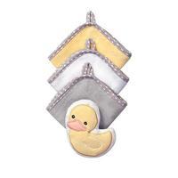 Baby Ono Velour Washcloths 3pcs with Shape Sponge in Duck