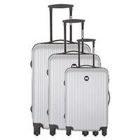 Bagstone Blue Set of 3 Suitcases, Silver