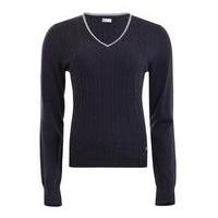 Bailey Cable Sweater Ladies 8 White/Black