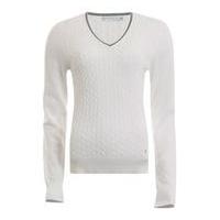 Bailey Cable Sweater Ladies 8 White/Black