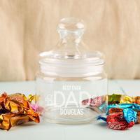 Best Dad Customised Glass Sweet Jar