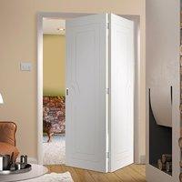 Bespoke Thrufold Potenza White Flush Folding 2+0 Door - Prefinished