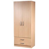 Bella 2 Door 2 Drawer Wardrobe Beech