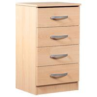 Bella 4 Drawer Bedside Beech