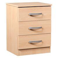 Bella 3 Drawer Bedside Walnut