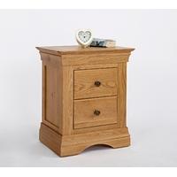 Bordeaux Oak 2 Drawer Bedside