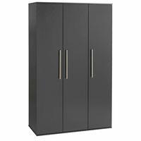 Bobby 3 Door Wardrobe Black