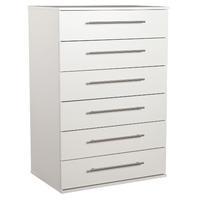 Bobby 6 Chest of Drawers White