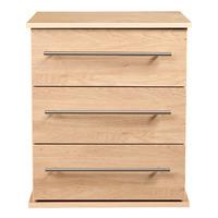 Bobby 3 Drawer Bedside Oak