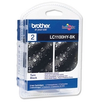 Brother LC1100BKBP2 Black Twin Ink Cartridges