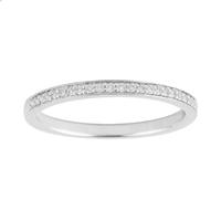 Brilliant Cut 0.13 Carat Total Weight Ladies Wedding Ring in Platinum - Ring Size L