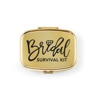 Bridal Survival Small Gold Pocket/Purse Pill Box