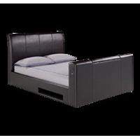 Brooklyn Faux Leather TV Bed - Black King Size